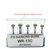 5pcs FG Diamond Burs Drill for High Speed Handpiece Handle Diameter 1.6mm Dental Burs Dentist Tools WR-13C