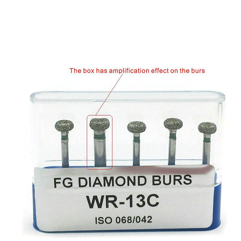 5pcs FG Diamond Burs Drill for High Speed Handpiece Handle Diameter 1.6mm Dental Burs Dentist Tools WR-13C
