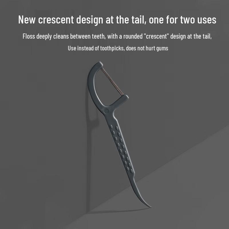 Jingdong Zao Bamboo Charcoal Flat Dental Floss Picks