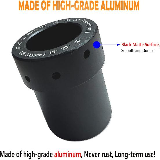 Tungsten Electrode Grinder Sharpener -Universal ALUMINUM TIG Welding Tungsten Grinder Head Tool,with Slot Tungsten Sharpener Multi-Angle