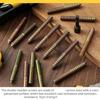 20Pcs Double Headed Dowel Screw With Driver Carbon Steel Hanger Bolts for Wooden Stairs Outdoor Furniture Installation