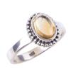 Natural Citrine Gemstone Handmade 925 Solid Sterling Silver Ring Size 6 k0S85