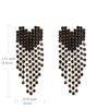 New Fashion Women Black Rhinestone Love Earrings Delicate Sweet Earrings Women Party Birthday Gift Charm Jewelry