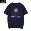 Oxford University British School Uniform Printed Tshirt Summer Unisex Couples Shortsleeved Crew Neck Top Mens Tshirt