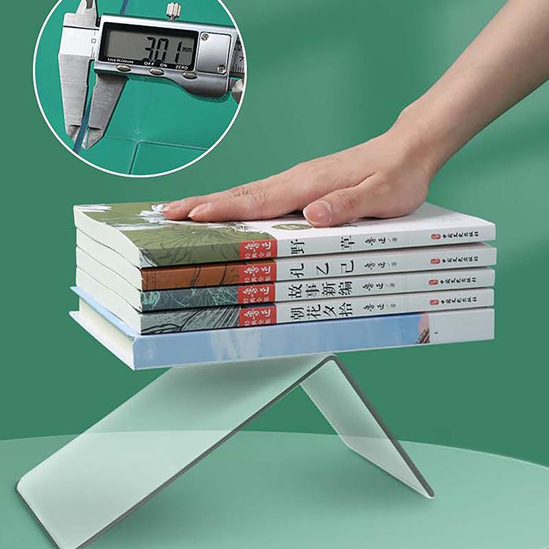 1 Stück Transparente Acryl Buchstützen Ständer Bücherregal Schreibtisch Dekorative Aufbewahrungsregal Buchstütze Buchhalter Schuls Schreibwaren