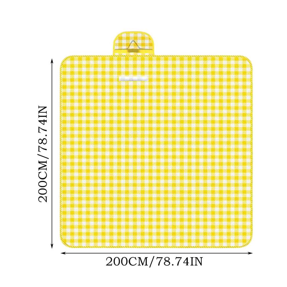 80x80inch Outdoor Picnic Blanket Non-Woven Moisture-Proof Mat for Family Camping Beach Grass Waterproof Sand Proof Travel Essential
