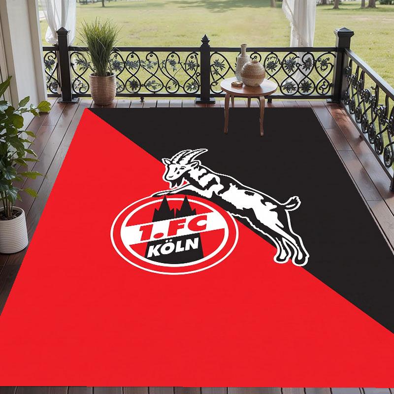 Weicher Bodenteppich FC Köln Muster Teppich Teppichboden Dekomatte Für Wohnzimmer Dekoration