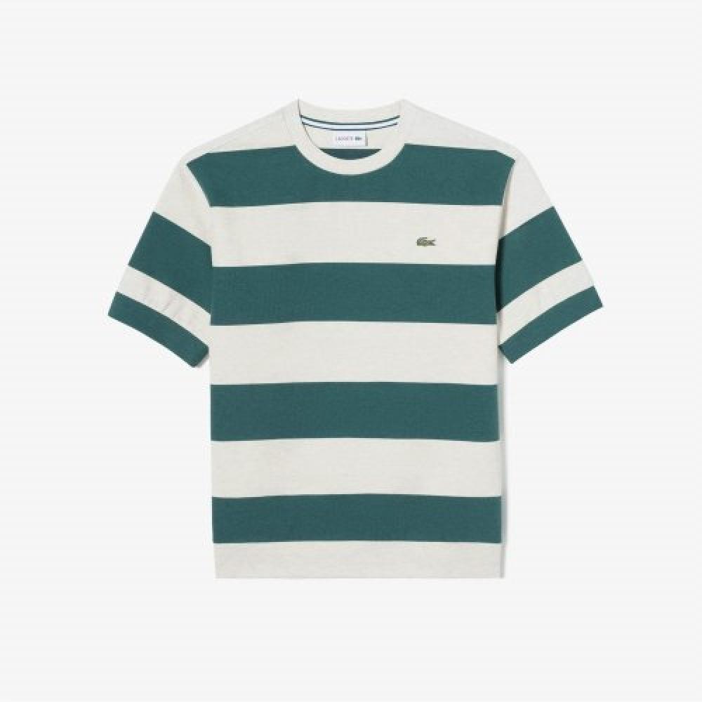 

LACOSTE Мужская футболка в полоску Overfit Milano [хаки]