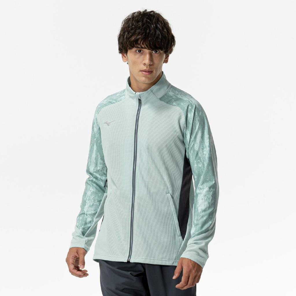 Mizuno Dry Aeroflow Hybrid Highly Breathable Training Citrus 32MCC031 Men's Jacket, Jersey, Green,