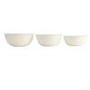 3 PCS 304 Stainless Steel Mixing Bowl Home Kitchen Salad Basin Baking Knead Dough Egg Bowl with Scale Creamy White