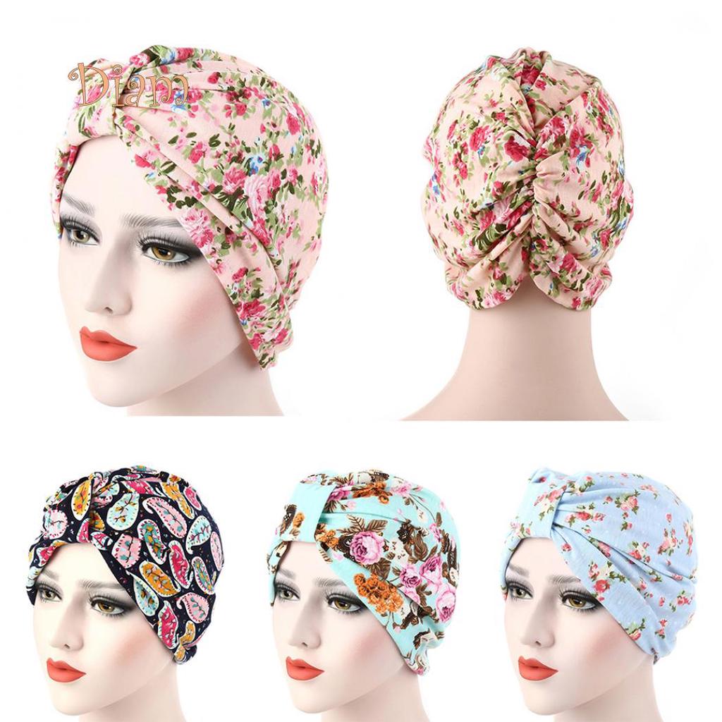 Tenfyer Women Muslim Stretch Turban Hat Cancer Chemo Cap Hair Loss Head Scarf Cover