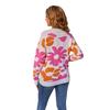 New Round Neck Pullover for Autumn and Winter Women's Casual Versatile Floral Print Long-sleeved Sweater Trendy