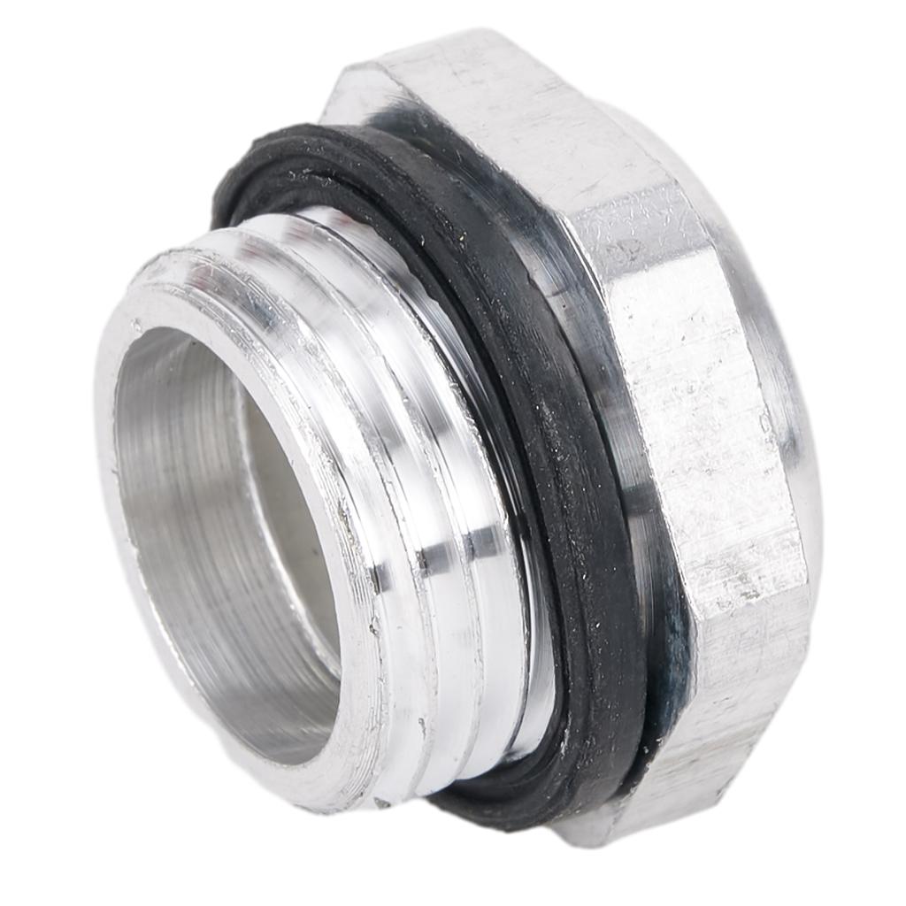 Sight Glass Oil Level Indicator with 1/2 Male Thread Aluminum Housing and High-Temperature Tempered Glass for Industrial Use