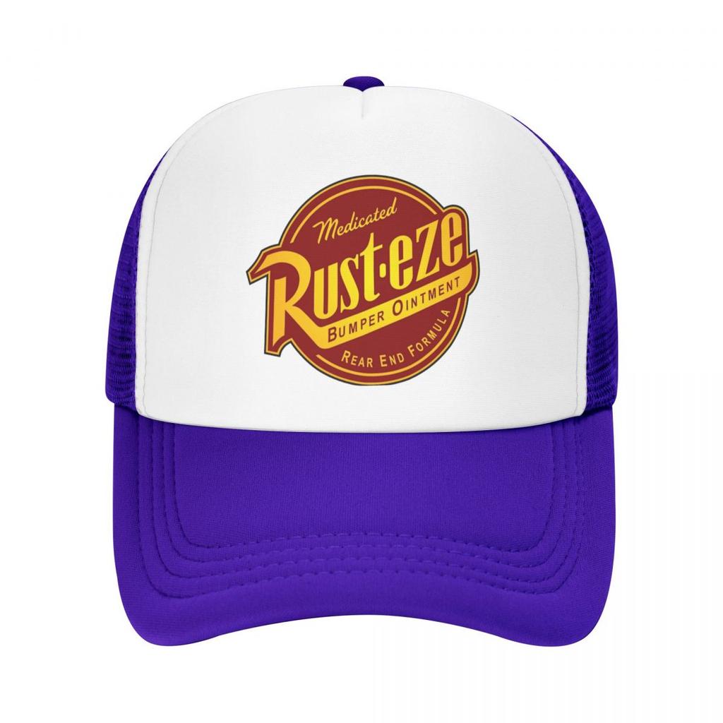 Medicated Rust.eze Lightning Mcqueen Mesh Trucker Hat Trendy Summer Breathable Mesh-back Sun Caps Adjustbale For Casual Headwear