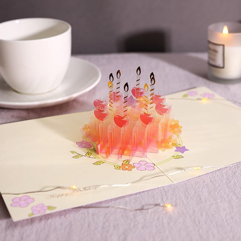 3D Custom Music Birthday Card with Recording, Handmade Gift Message "Add Oil"