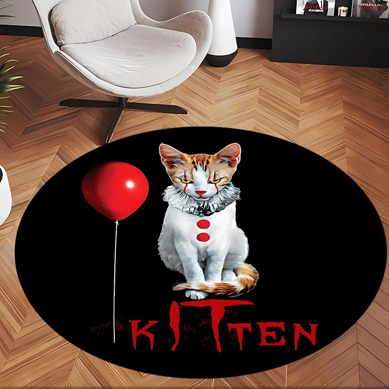 Pennywise (29) Round Office Rug Decorative Floor Rug for Office Bedroom Living Room and Home Space