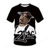 Nuova T-shirt Rapper Tupac da Uomo Donna Stampa 3D 2pac T-shirt Uomo Moda Estate Casual Manica Corta T-shirt Donna Top Magliette Album