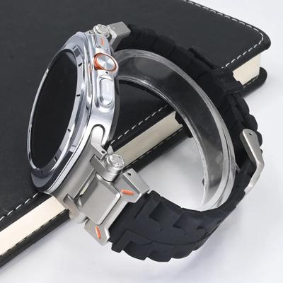 Soft Silicone Loop Strap for Samsung Galaxy Watch Ultra 47mm Luxury Men Sports Band for Galaxy Ultra No Gaps Curved End Bracelet