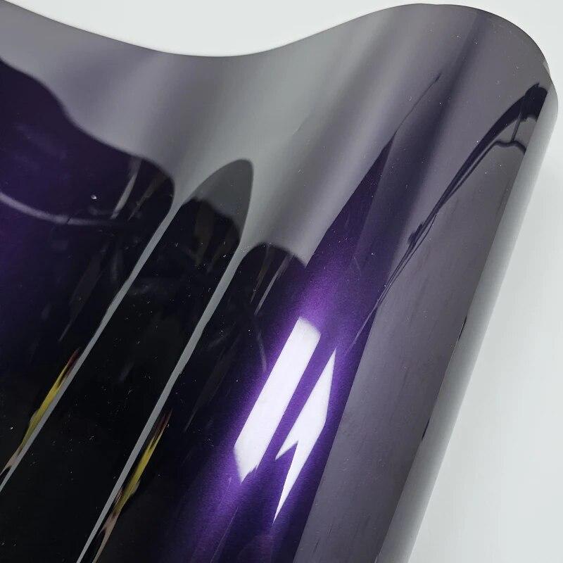 Wraping Vinyl Wrap High Glossy Metallic Midnight Purple Car Sticker Adhesive Vinyl for Car Film Cover Auto Stickers Decals Parts