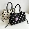 Polka Dot Nylon Multi-layer Tote Bag New Korean Fashion Large Capacity Shoulder Bag Women's Simple Versatile Commuter Handbag