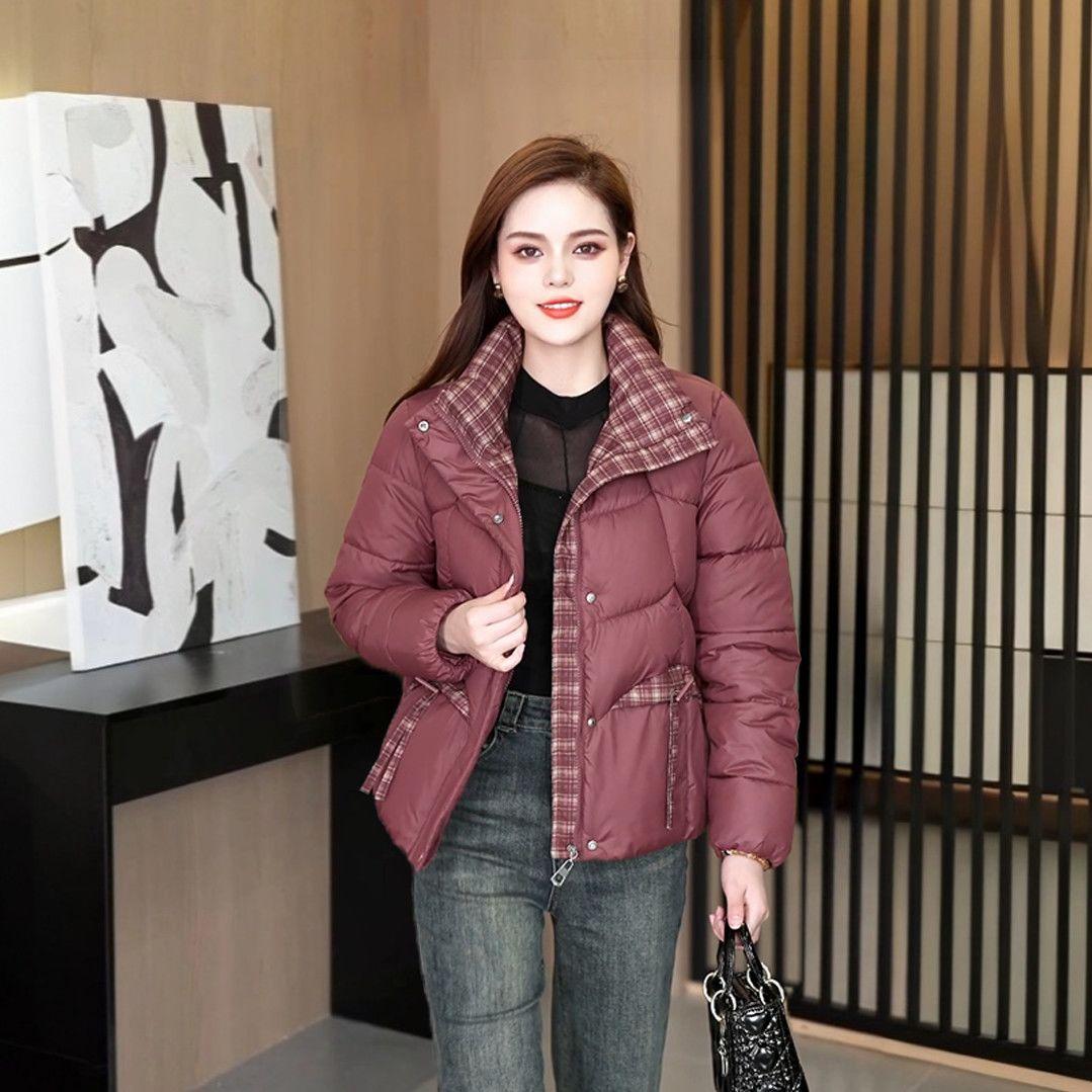 

Зимняя мода Короткое стеганое пальто Женское Теплое Толстое Хлопковое Пальто Приталенного Силуэта Повседневная Стильная Верхняя Одежда XXXL красный