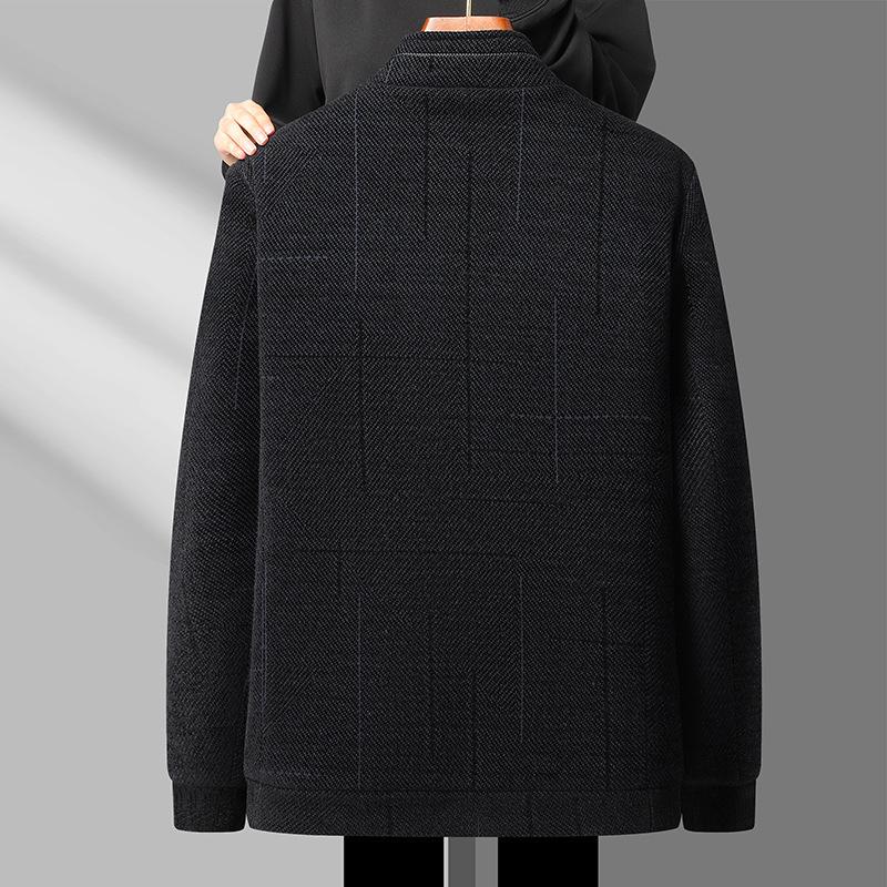 Dad's Fleece-Lined Winter Coat for Middle-Aged & Elderly Men - Warm Cotton Jacket for Autumn & Winter