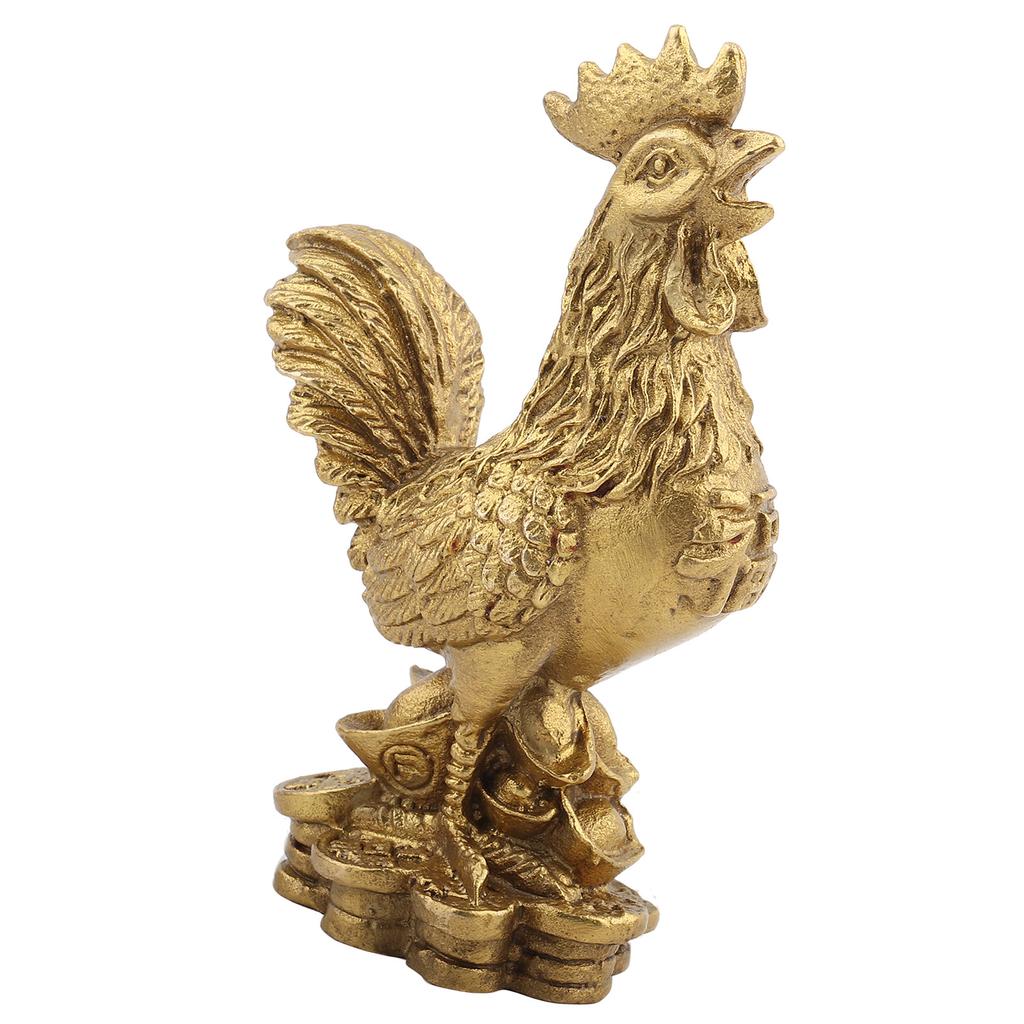 Best Pure Brass Rooster Chicken Symbol of Luck and Wealth In Geomantic Omen