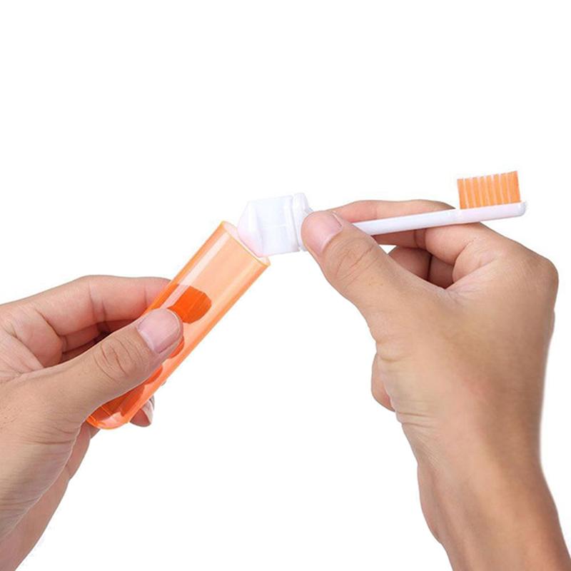 1/6 Pcs Mini Travel Portable Toothbrush Foldable Saves Space With Case Small Dental Brush Adult In Transparent Candy Colors