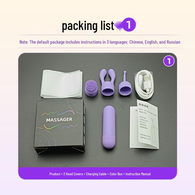 Women's Mini Vibrator with 3 Unique Heads - Available in Multiple Colors