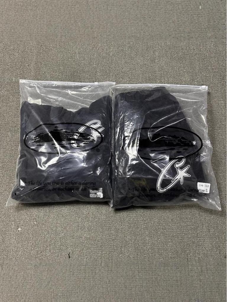 Corteiz Alcatraz C-Star Besticktes Hoodie und Fleece Jogginghosen Set