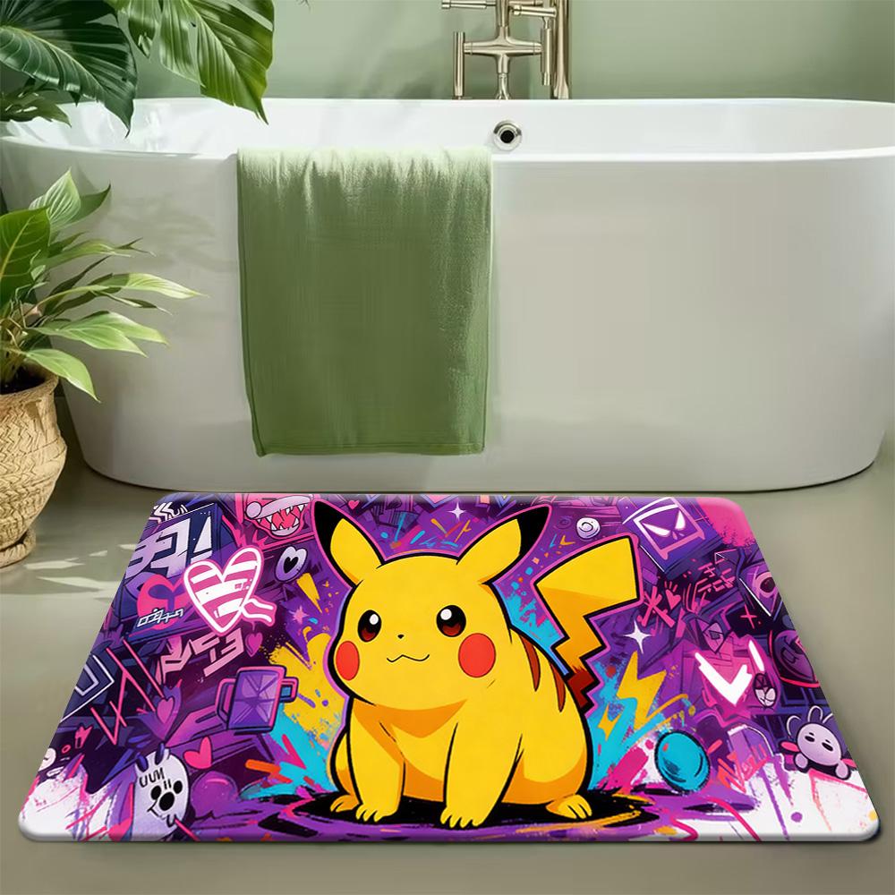 

Pokemon Shiny Rayquaza Pixel Battle Print Non-slip Doormat, Soft Absorbent Floor Rug for Home Decor 40cm x 60cm