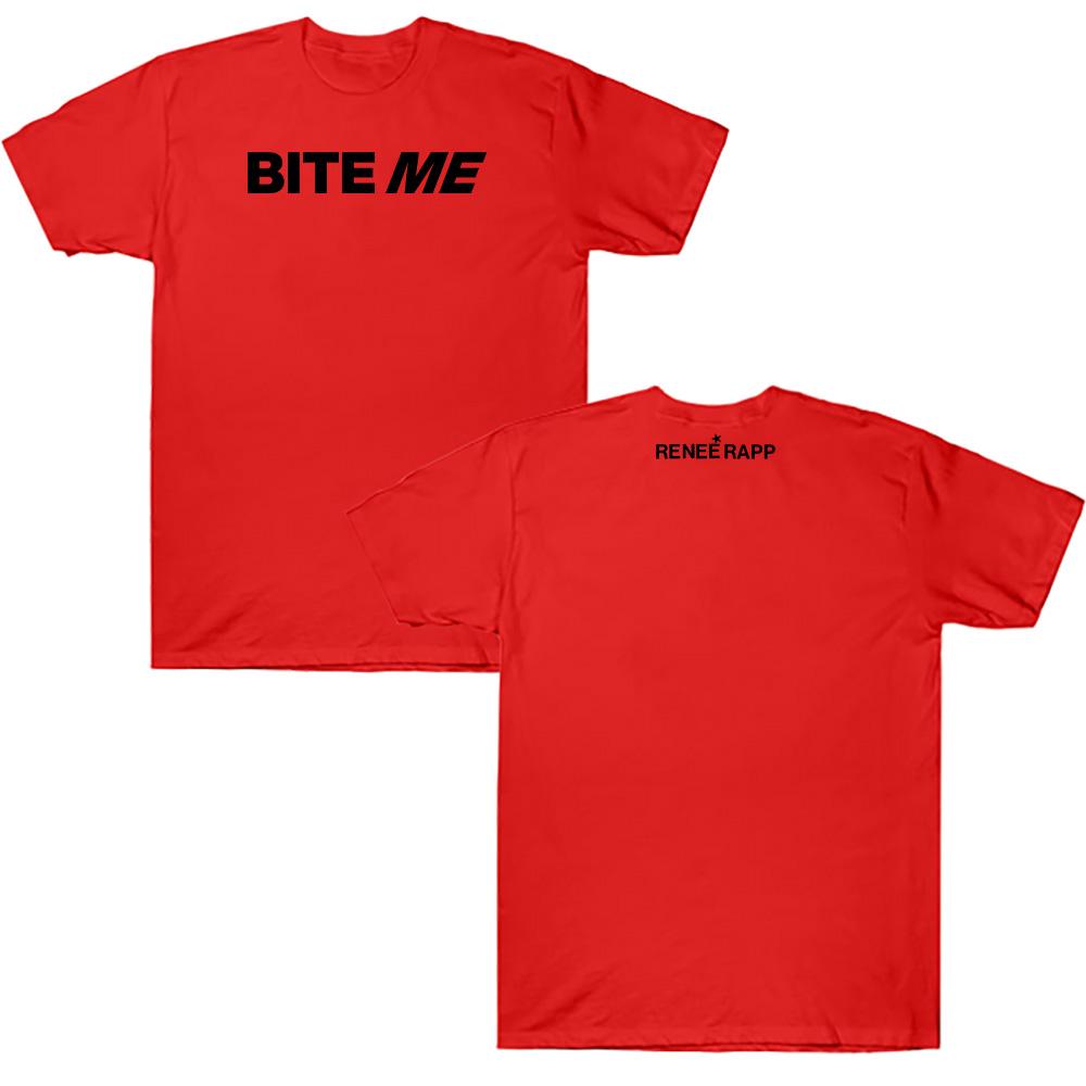 Reneé Rapp Singer Album Print Tshirts Bite Me T-shirt Cotton Soft Unisex Streetwear Short Sleeve O-neck Women T Shirt Loose Tees