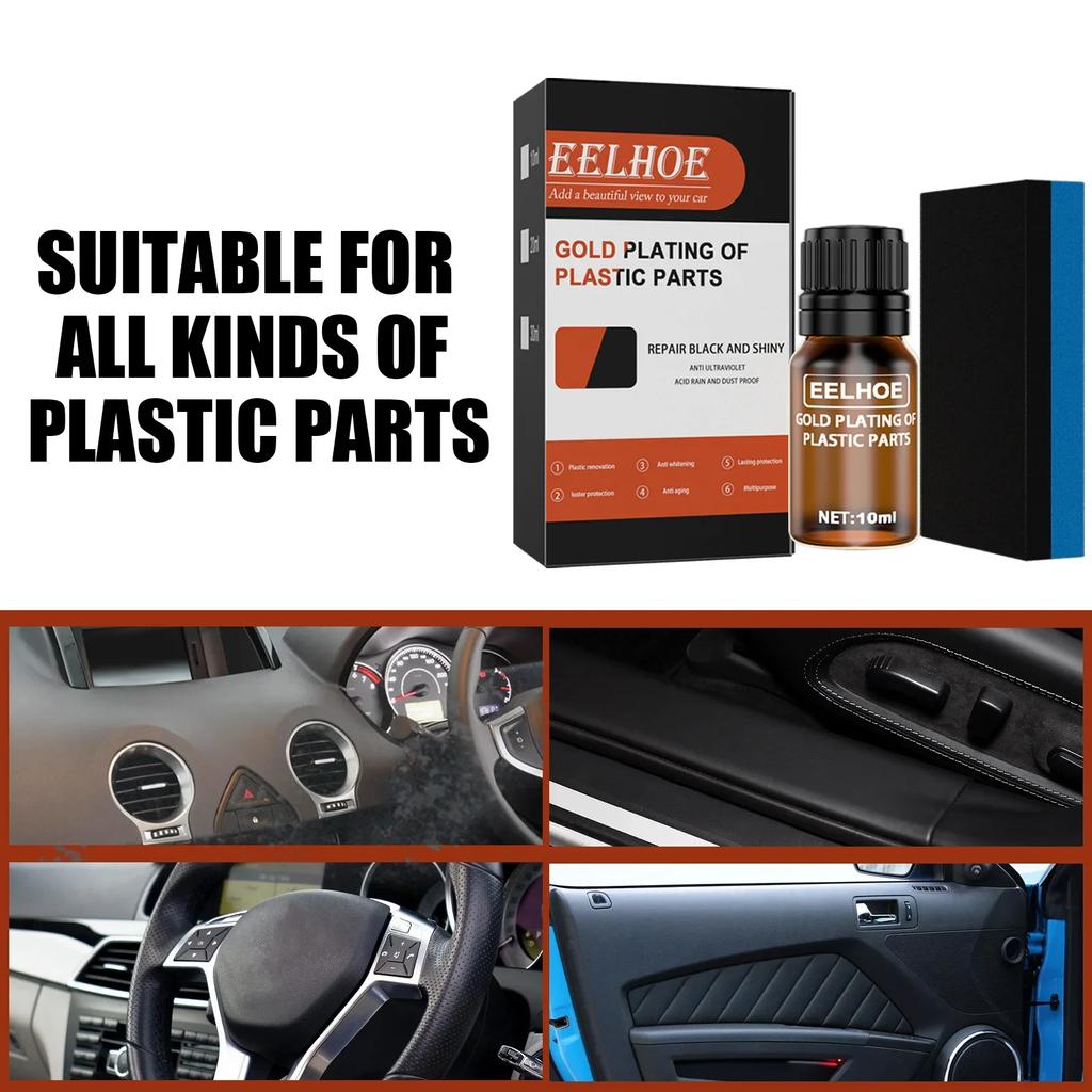 30ml Car Plating Refurbishing Agent Plastic Liquid Crystal Plating Liquid Car Interior Dashboard Plastic Refurbishment Paste
