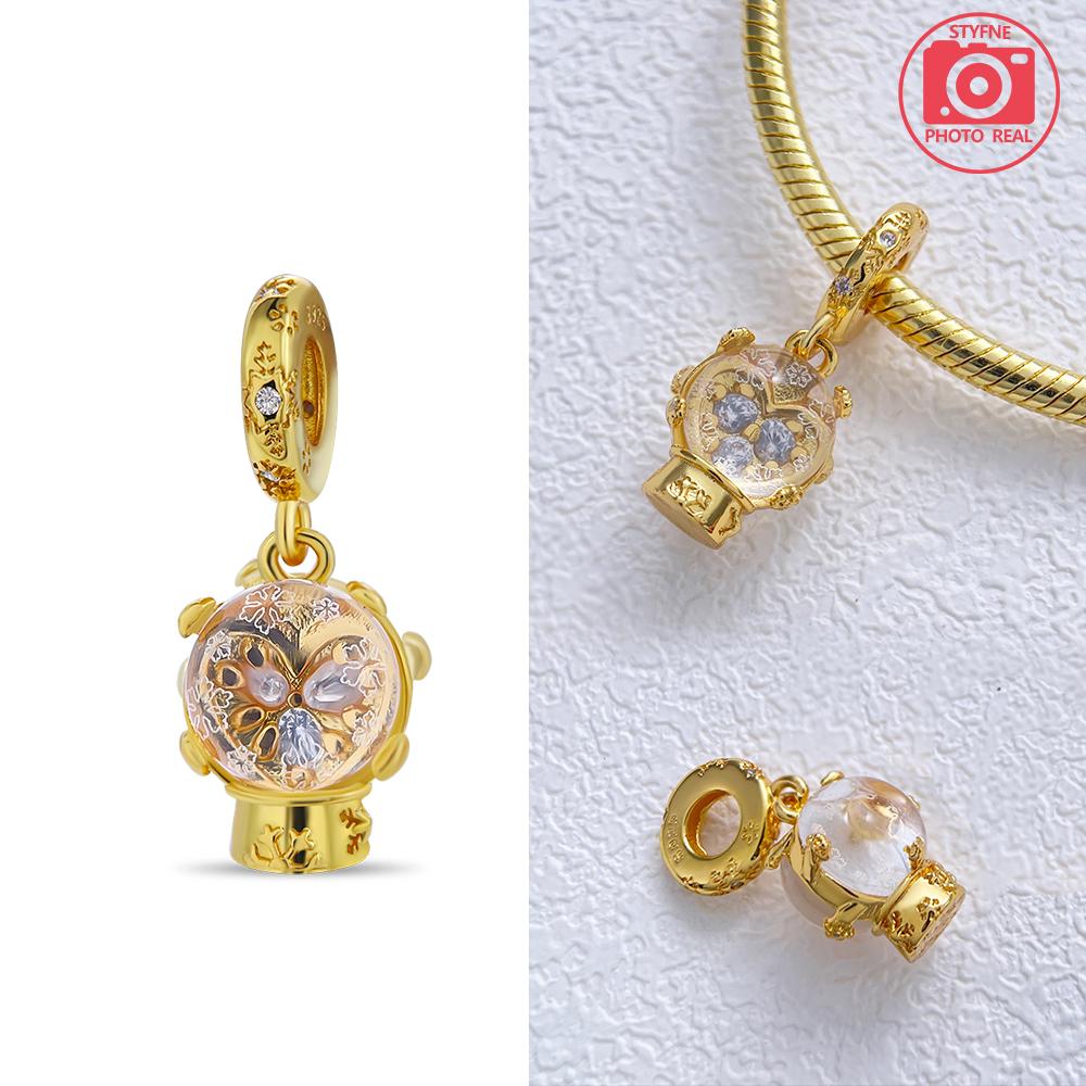 Love Winter Snowflake Pendant copper Colors Ideal For Charm Bead Charms copper Colors Authentic Bracelets for Jewellery Making