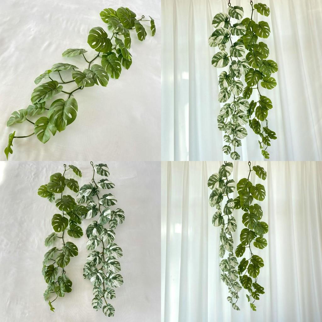 Deliciosa Monstera Artificial 120cm Green Leaf Wall Hanging For Decor Indoor