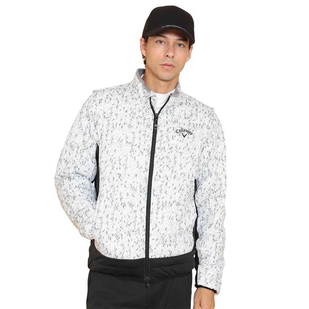 Filled 2WAY Full Zip Blouson Water Golf Outerwear C24215105 [Callaway] Men's (Star Stretch Repellent, Breathable, Windproof) / / 1030_White
