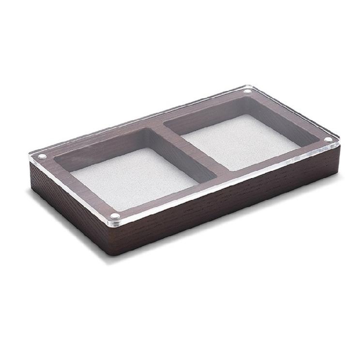 Sophisticated Sturdy Wood Jewelry Display Container with Waterproof and Clear Acrylics Top Accessory for Organization