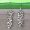 925 Sterling Silver Exquisite Multi-Layered Ball Beads Tassel Drop Earrings - Fashion Party Jewelry
