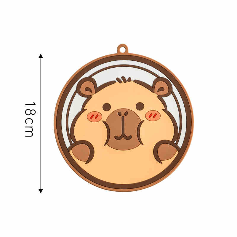 

Милая подставка под кружку в виде медведя, силиконовая, круглая, термостойкая и противоскользящая, подставка под горячее, водонепроницаемые коврики для напитков, кофе, чашек, кухонная, домашняя, столовая посуда