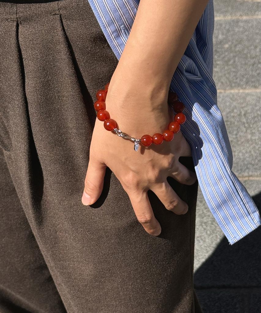 Marta 925 Silver. Carnelian Bracelet