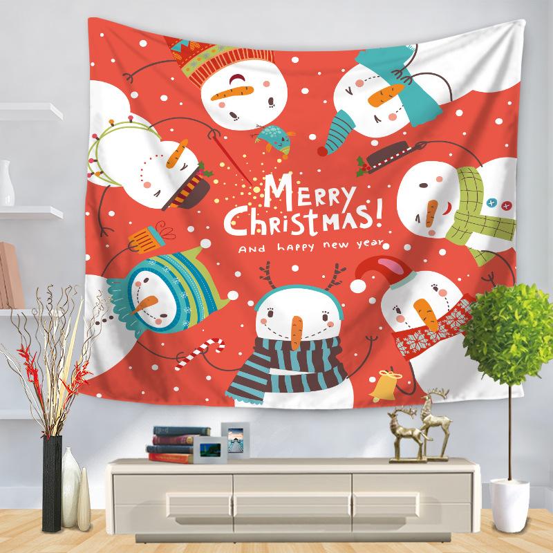 Year 'S Decoration Room Tapestry Santa Claus Series Tapestry Print Home Hanging Beach Cloth Living Room Bedroom Wall Hanging