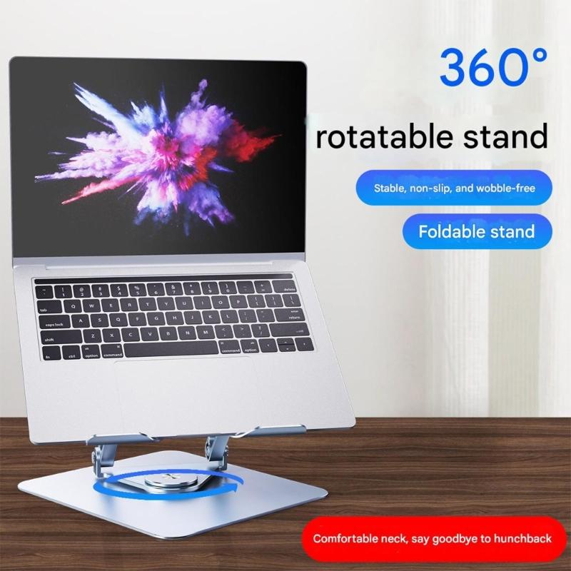 Tablets Holder Stand 360 Degree Rotatable Portable Foldable Desktop Bracket Support For Tablets Laptop Desktop Holder