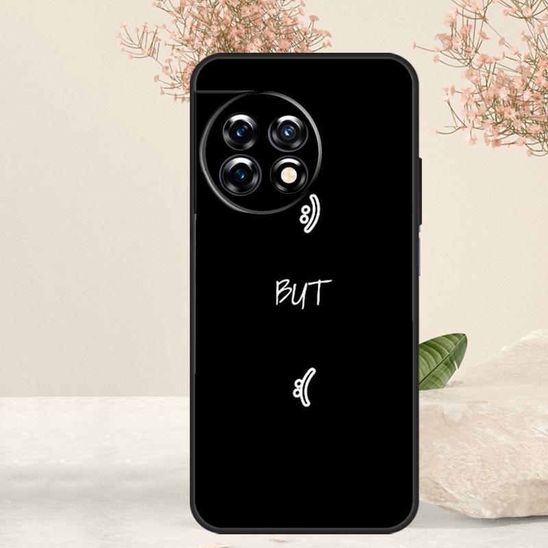 Sad Depression Black Word Case For OnePlus 15 13 12 11 13T 13R 12R 15R 10T 8T 10 Pro Nord 5 CE 4 3 2 Lite N20 N30 Cover