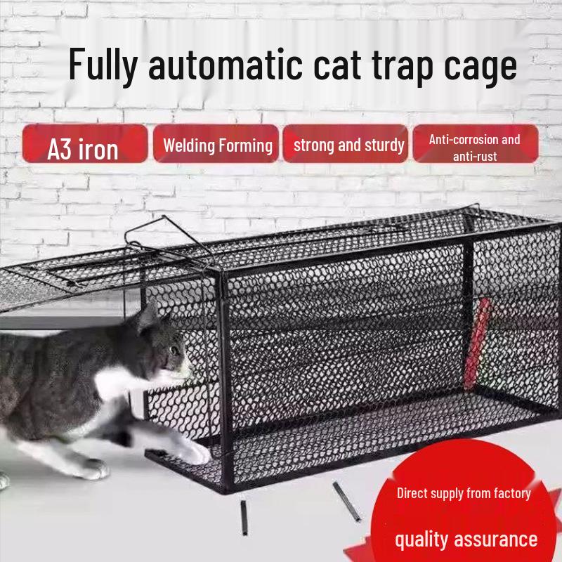 Automatic Cat Trap Cage - Humane and Stylish Rescue Solution