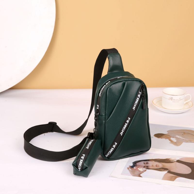 Fashion breast bag, shoulder messenger bag, sports bag with pendant, change bag, letter bag, simple bag, child and mother bag.