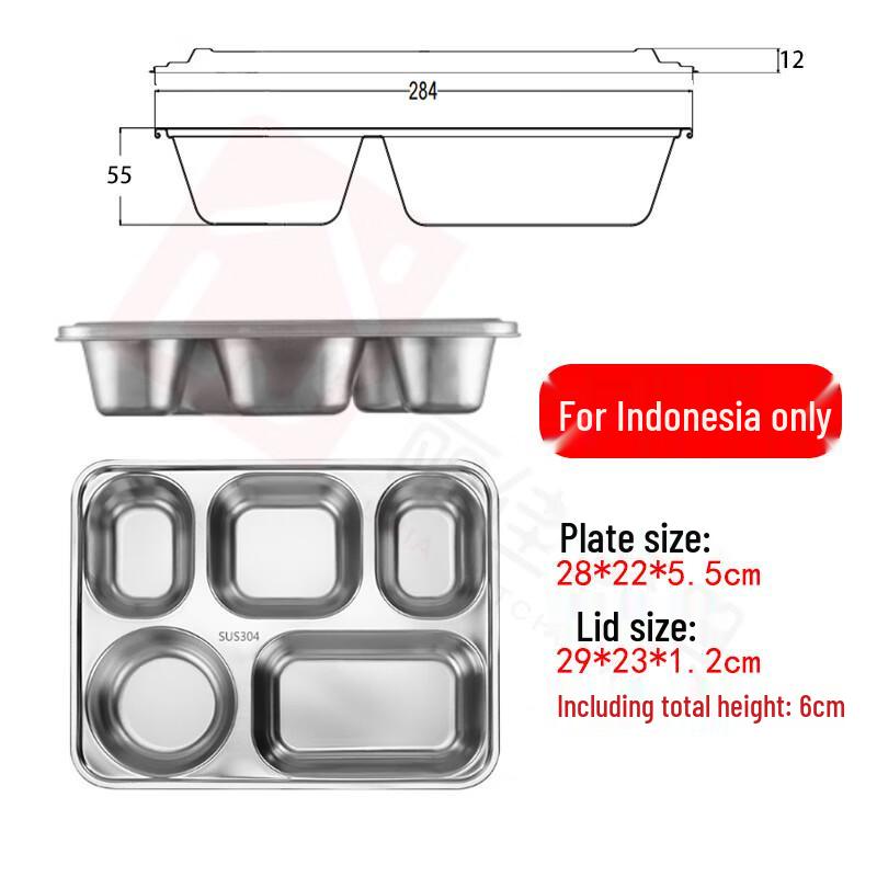 Lijia Stainless Steel Divided Lunch Box