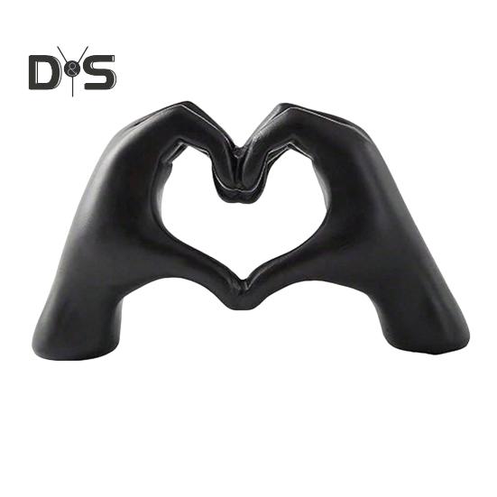 Statua in resina a forma di cuore con gesto a forma di cuore, scultura, decorazione per ufficio, matrimonio, scrivania