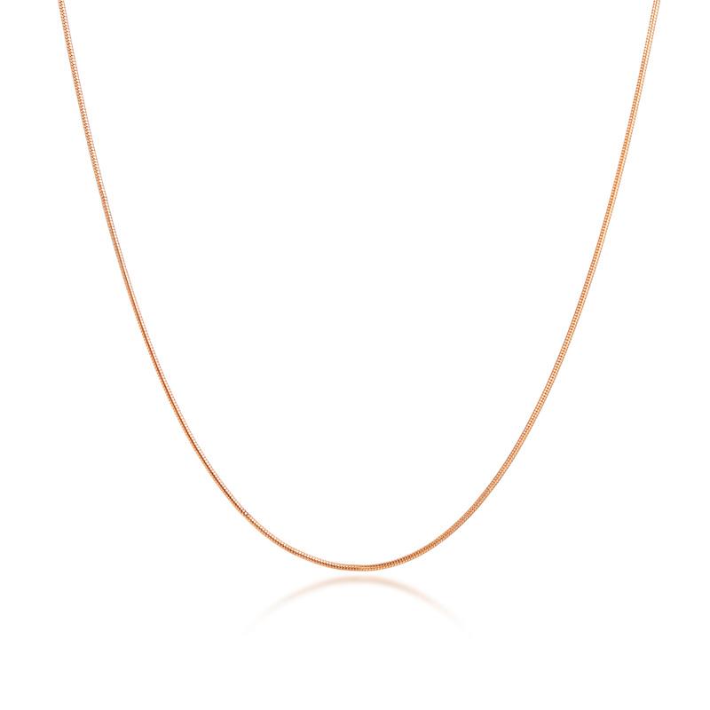 Gold Color Women Snake Chain Necklace 1mm Ultra Thin Round Choker Necklace Stainless Steel Valentines Gift 16" to 20"