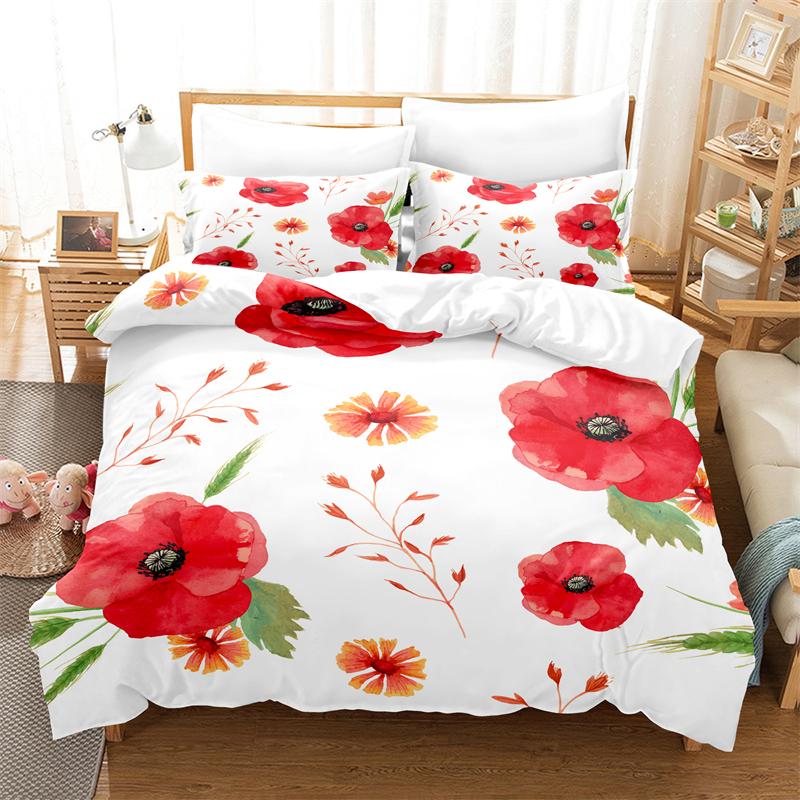 

Pink Roses Bed Linen Package Bedspread Cover Package 3d Digital Printing Comforter Cover Queen Size King Dimension Size For Girls Bedroom Fashion EU single(135x200cm)
