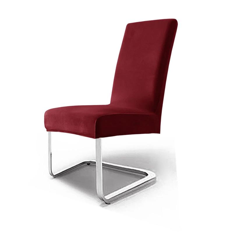 Silver Fox Velvet Elastic Chair Cover: Thick Velvet Fabric for Home & Hotel Dining Chairs, High-End Feel.